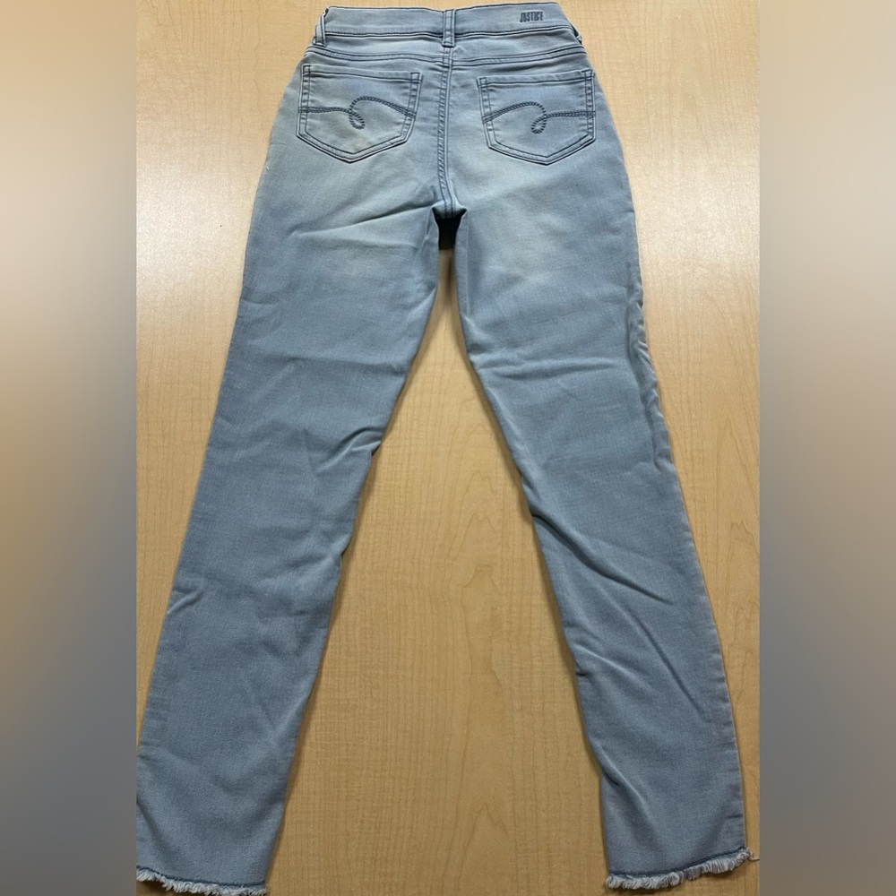 Girls Justice Jeans light wash like new size 12 - Picture 3 of 5